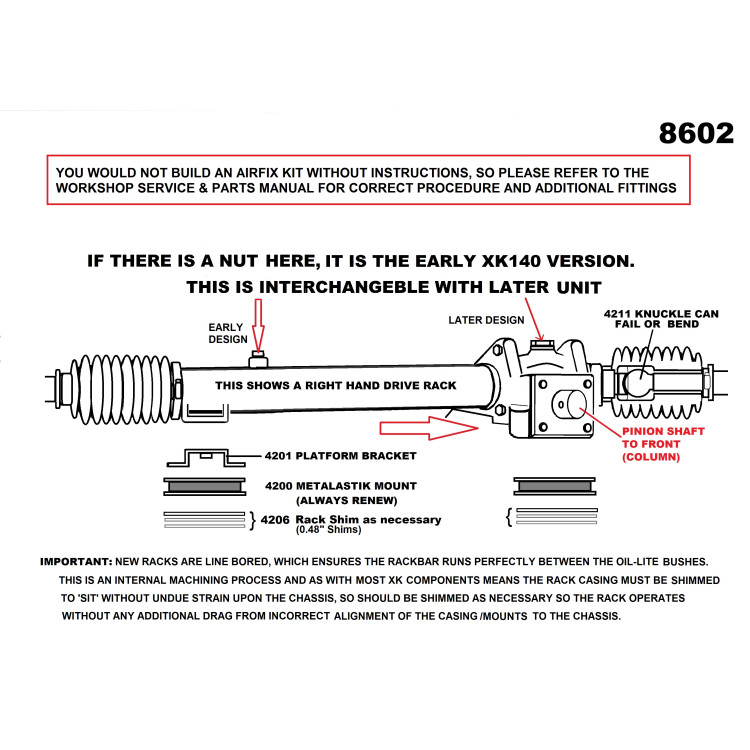 XK140/150 Steering Rack Oil Seal